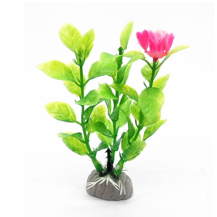 Trang trí bể cá, hồ cá Mô hình cây rong nhựa nhiều màu sắc cao 12 cm TS43 - 4