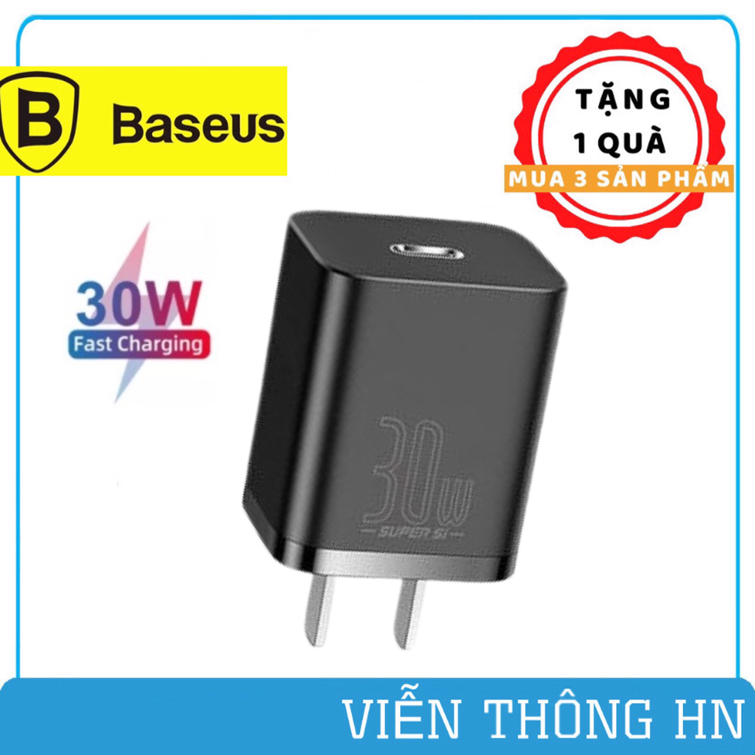 Cốc sạc nhanh iphone chính hãng Baseus 30W cho ipad IP 13 12 11pro các dòng Samsung Oppo Huawei xiaomi realme ...