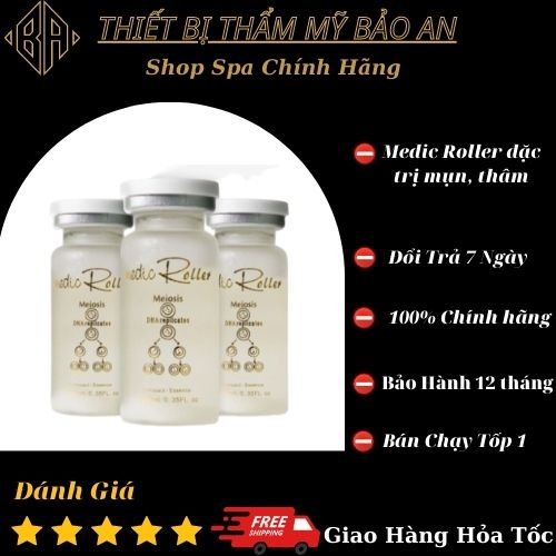 Tinh chất Serum Mụn Medic Roller compact essence 10ml Loại Bỏ Mụn Đầu Đen, Mụn Mủ.