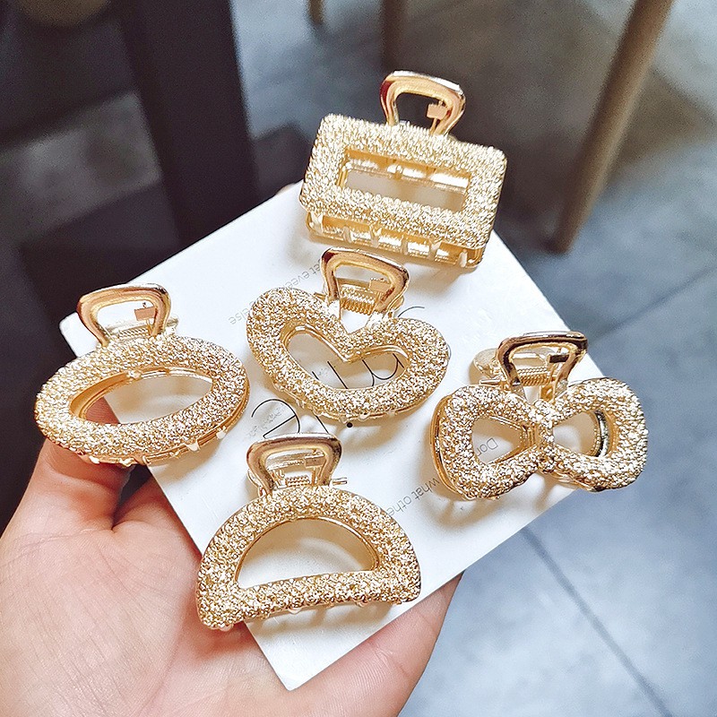 KẸP TÓC CÀNG CUA HÀN QUỐC XI MẠ VÀNG/KẸP NỬA TÓC SIÊU XINH, XỊN XÒ