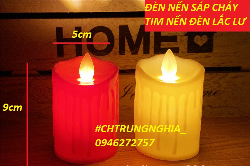 COMBO 2 NẾN Điện Tử,Đèn Cầy Điện Tử, Nến Điện Tử SỬ DỤNG PIN Cao 9cm đường kính 5cm TẶNG PIN