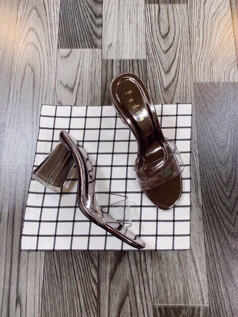 Dép guốc nữ cao gót đế trụ 7 hàng cao cấp ên chân cực êm