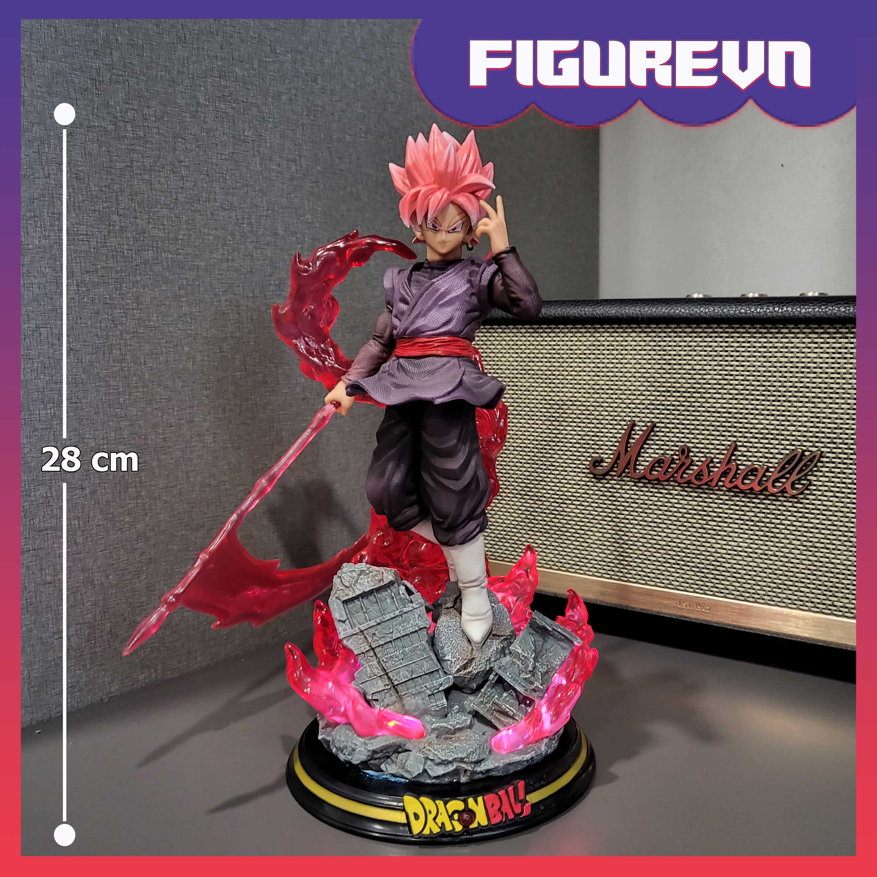 Mô hình black goku super saiyan rose 28 cm có led - dragon ball