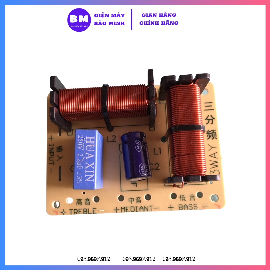 Phân tần loa 3 đường tiếng hx-328 dùng cho 1 bass 1 mid 1 treble - giá 1 chiếc - phân tần loa