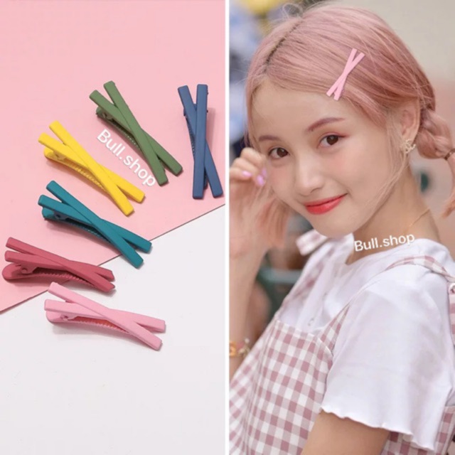 Combo 10 kẹp tóc nơ nhiều màu Pastel