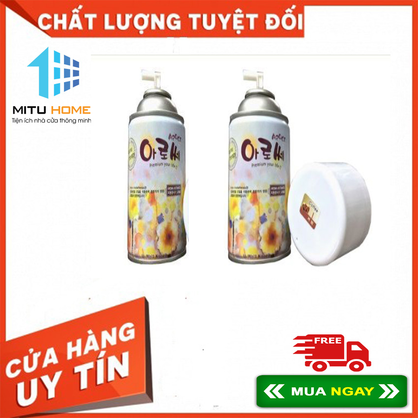 Combo 2 bình nước hoa xịt phòng hương Cafe Hàn Quốc 250ml - MITUHOME - dùng trong máy xịt tự động