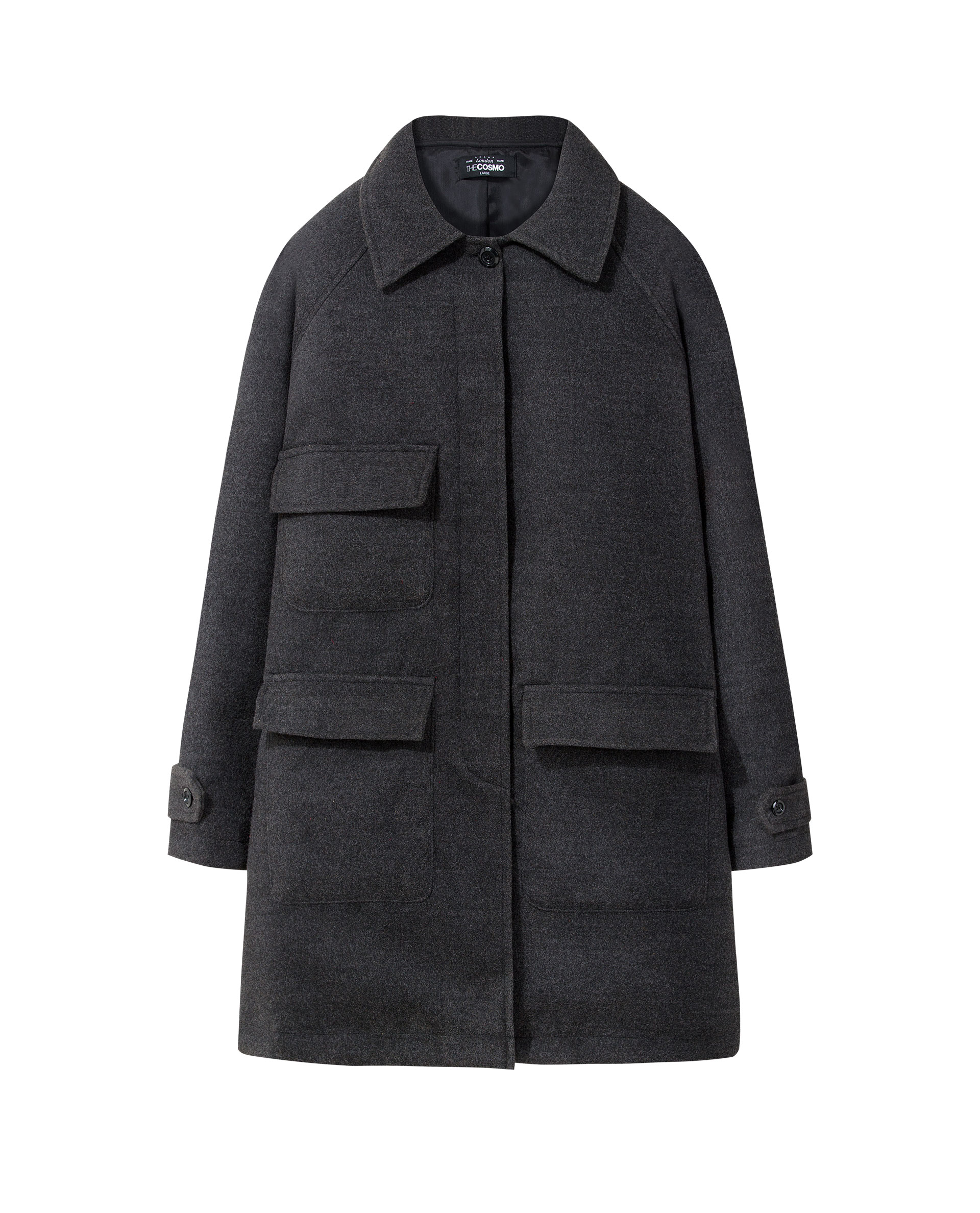 Áo Khoác Nữ The Cosmo MARTINA WOOL COAT Màu Xám Đậm TC2004044DG