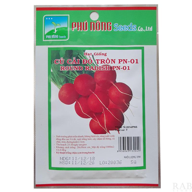 Hạt giống củ cải đỏ tròn PN-01 phát triển nhanh kháng bệnh tốt xuất xứ Ý