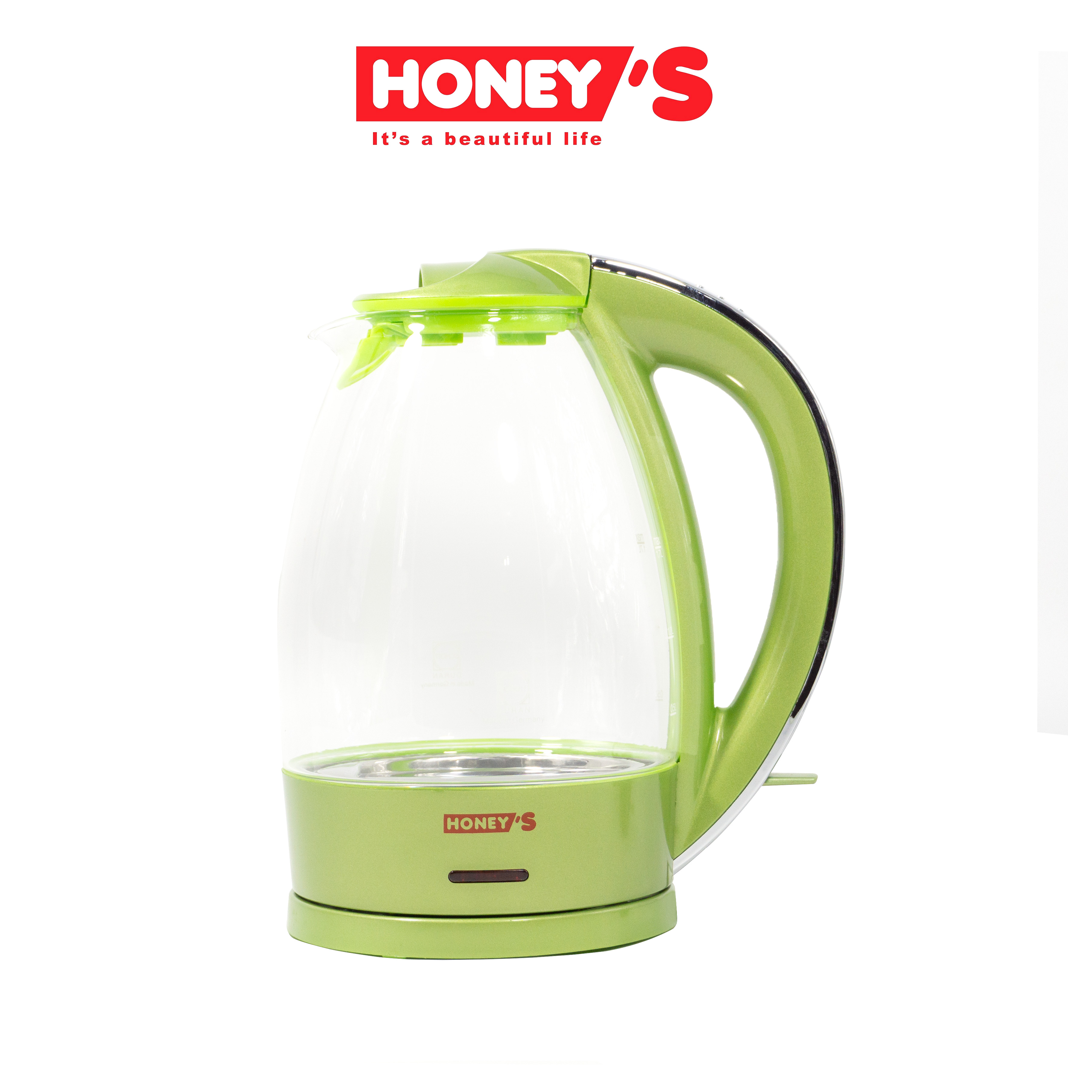 Ấm đun siêu tốc thủy tinh Honeys HO-EK18G171 - thủy tinh cao cấp,thiết kế sang trọng,tiện lợi bền bỉ -1.7L