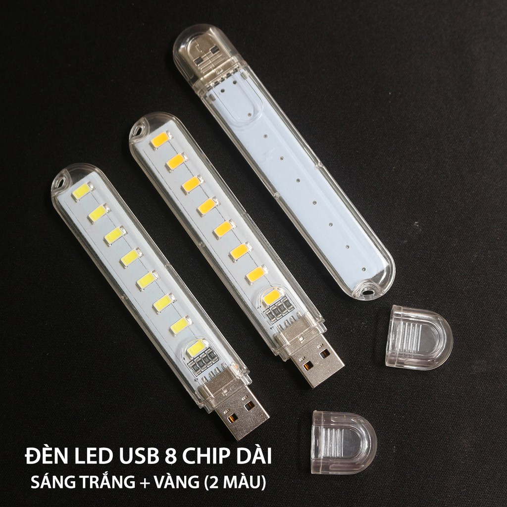 Combo 2 đèn LED USB 8 bóng siêu sáng