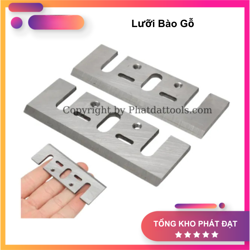 Bộ 2 luỡi bào gỗ bằng thép gió hss-phù hợp cho các dòng mày bào điện chuyên dụng, set 2 lưỡi bào gỗ 82mm
