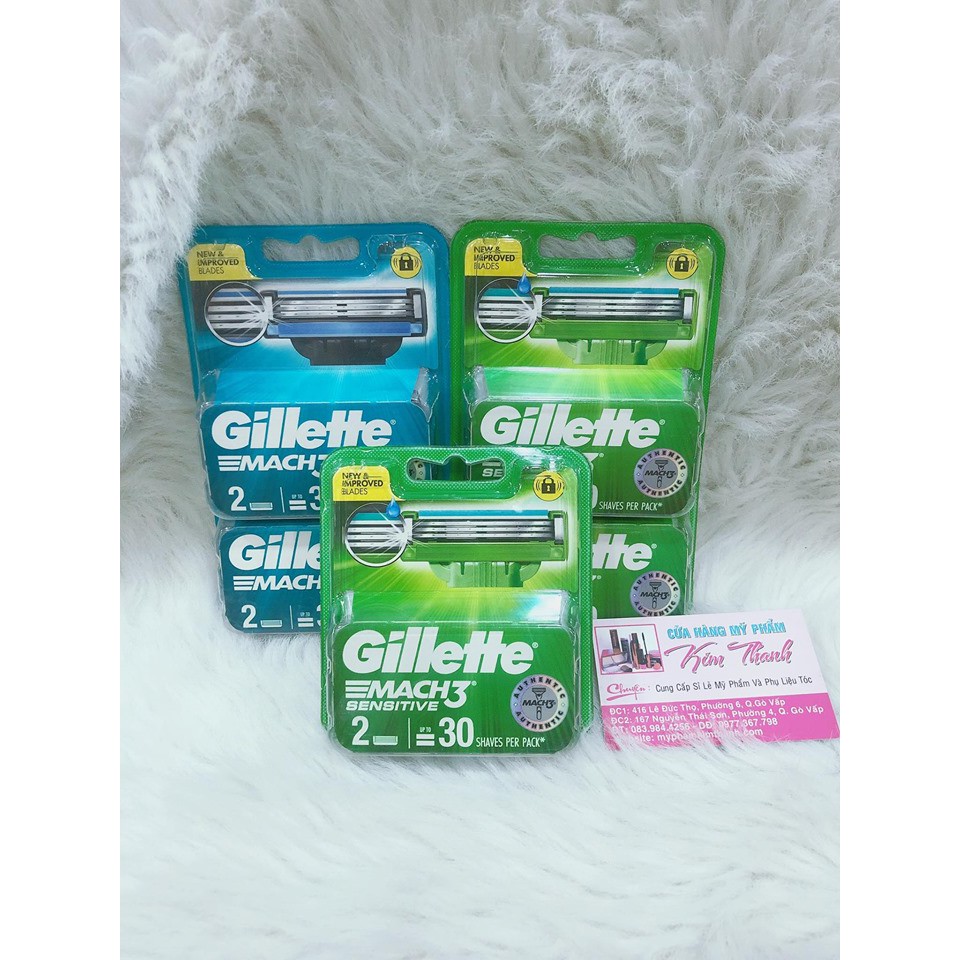 Hộp 2 lưỡi dao cạo râu Gillette Mach3