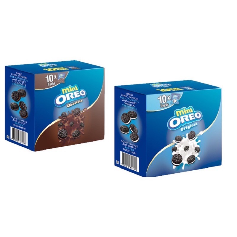 Hộp bánh quy sôcôla oreo mini vị vani 204g - tạp hóa bát muội