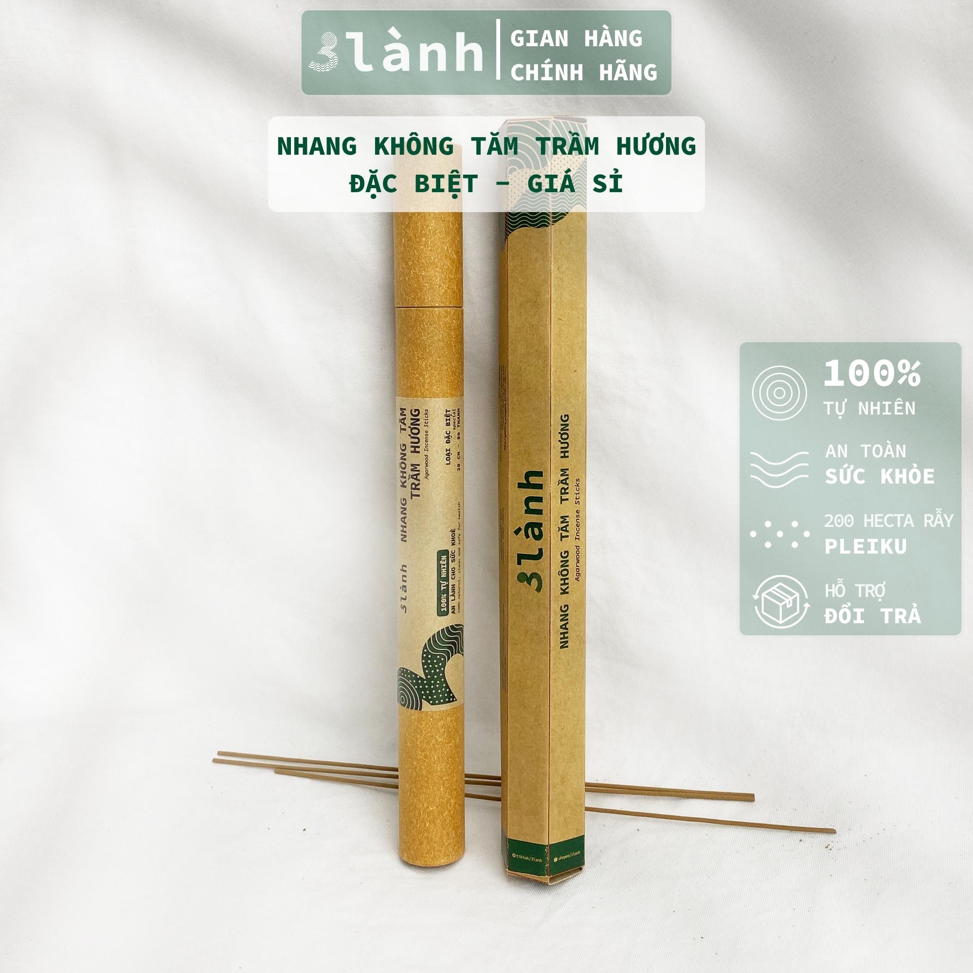 Nhang không tăm trầm hương loại đặc biệt 3 lành giảm giá sỉ từ 5 ống 20cm tự nhiên 100% 7-12 năm trầm thờ cúng thư giãn tài lộc quà 25.7