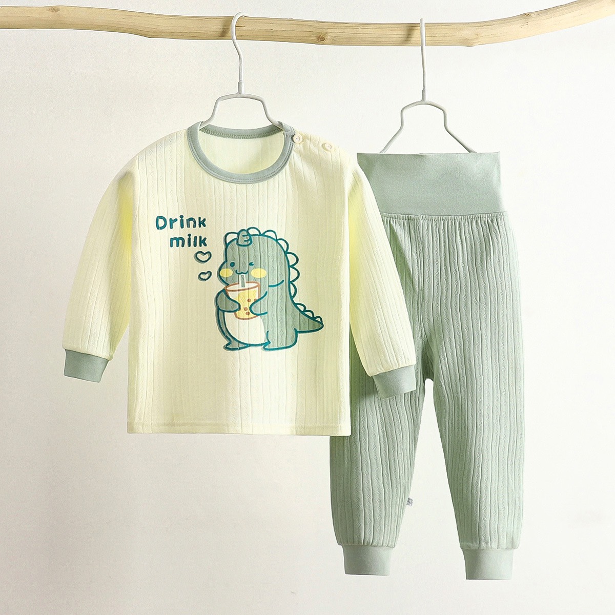 Bộ quần áo thu đông bé trai, bé gái Bộ đồ ngủ dài tay cotton cho bé Bé nhà Thi