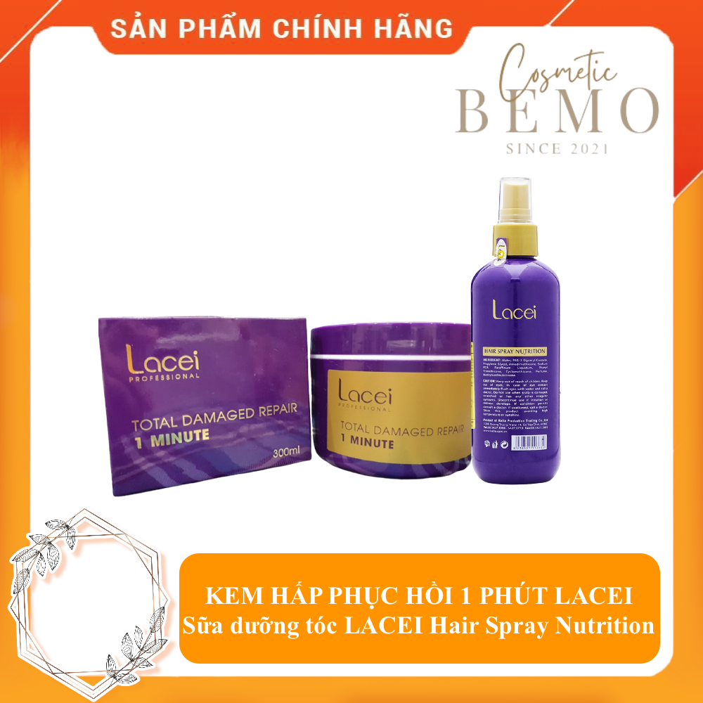 Hấp phục hồi 1 phút + sữa dưỡng tóc lacei