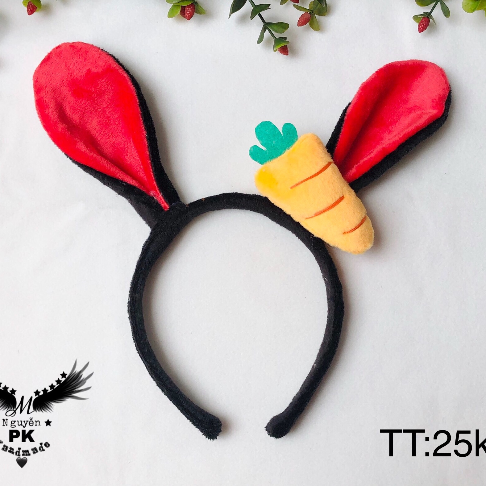 Cài tóc tai thỏ cà rốt 🥕