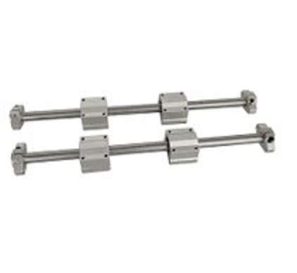 Combo thanh trượt tròn phi 10mm ti trượt dài 400mm gối SHF