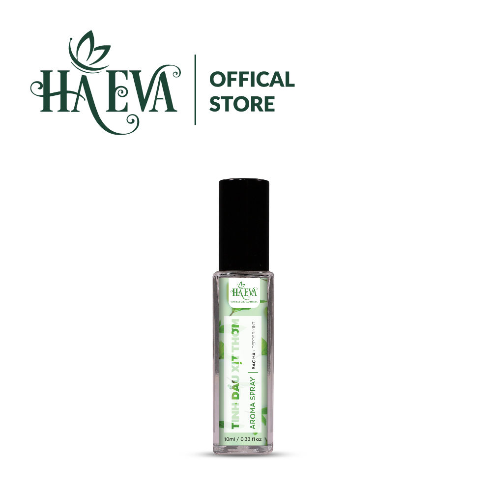 Tinh dầu xịt thơm Bạc Hà Haeva 50ml, 100% thiên nhiên, giúp khử mùi, thanh lọc không khí, giảm căng thẳng, thư giãn