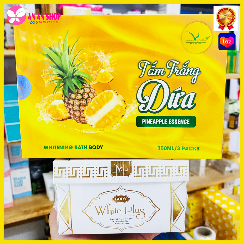 Combo Kem body Hoàng Gia + Tắm trắng VipWhite Detox - Hàng chính hãng