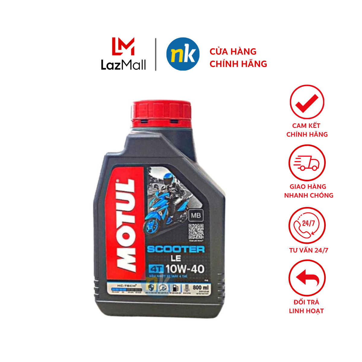 [Motul Chính Hãng] Nhớt xe tay ga cao cấp Motul Le SCOOTER 10W40 800ml - dùng cho các dòngxe tay ga 