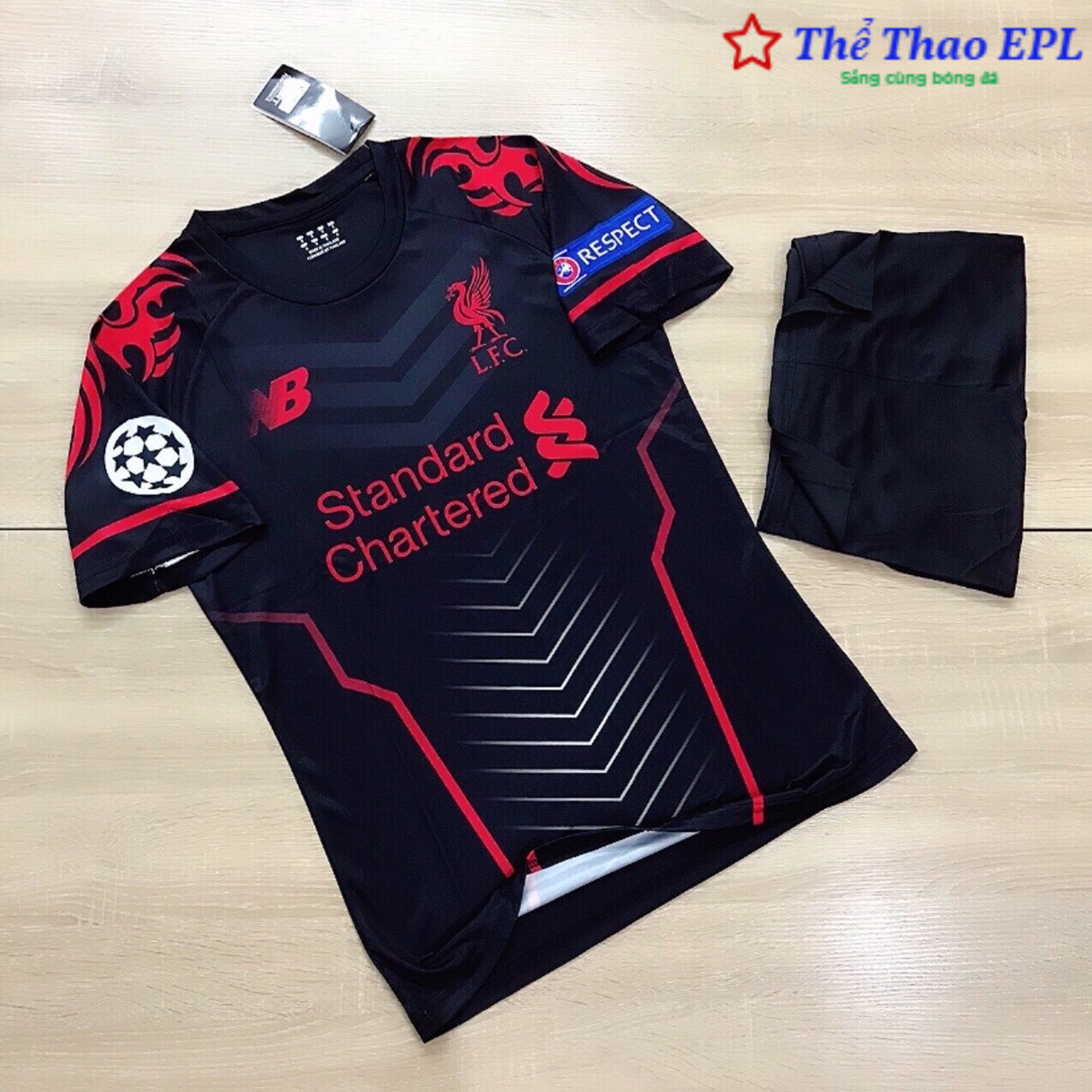 Áo bóng đá -Áo Đá Banh CLB Liverpool-Thun Thái Cao Cấp-Mẫu 3-4-Siêu Thoáng,Siêu Bền,Thoáng mát