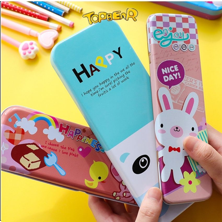 Hộp đựng bút học sinh đa năng cute, hộp đựng bút để bàn học sinh Topbear A749