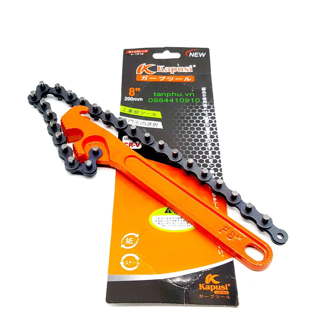 Cảo mở nắp dầu nhớt bằng dây xích kapusi 8inch