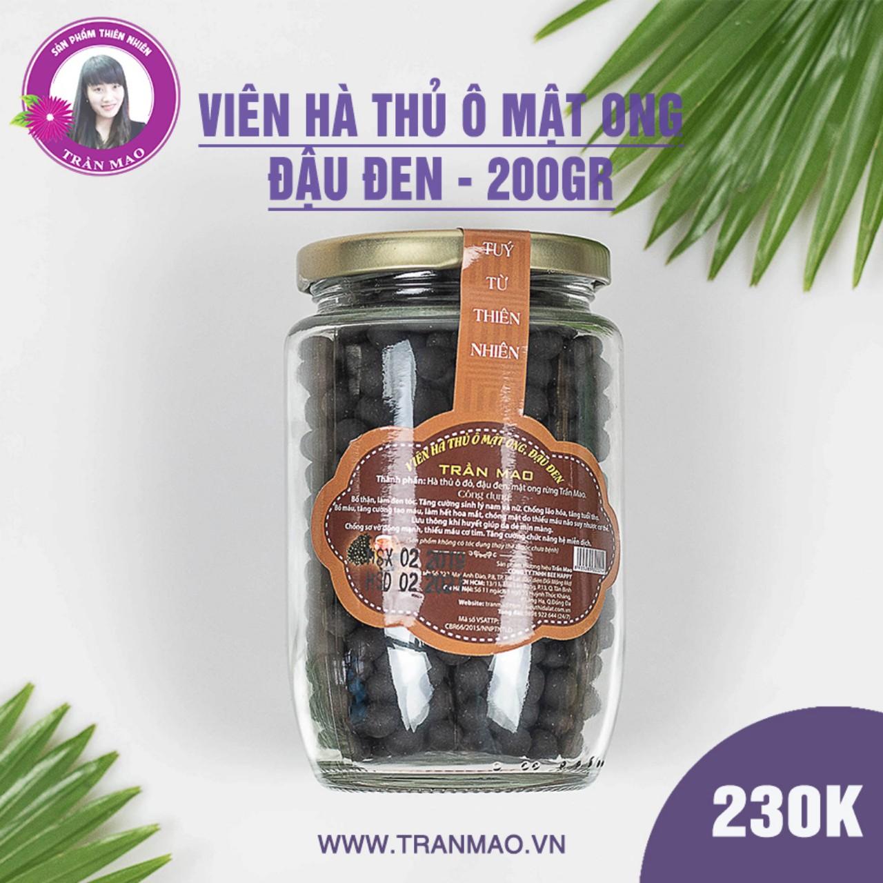 VIÊN HÀ THỦ Ô MẬT ONG ĐẬU ĐEN TRẦN MAO 200gr