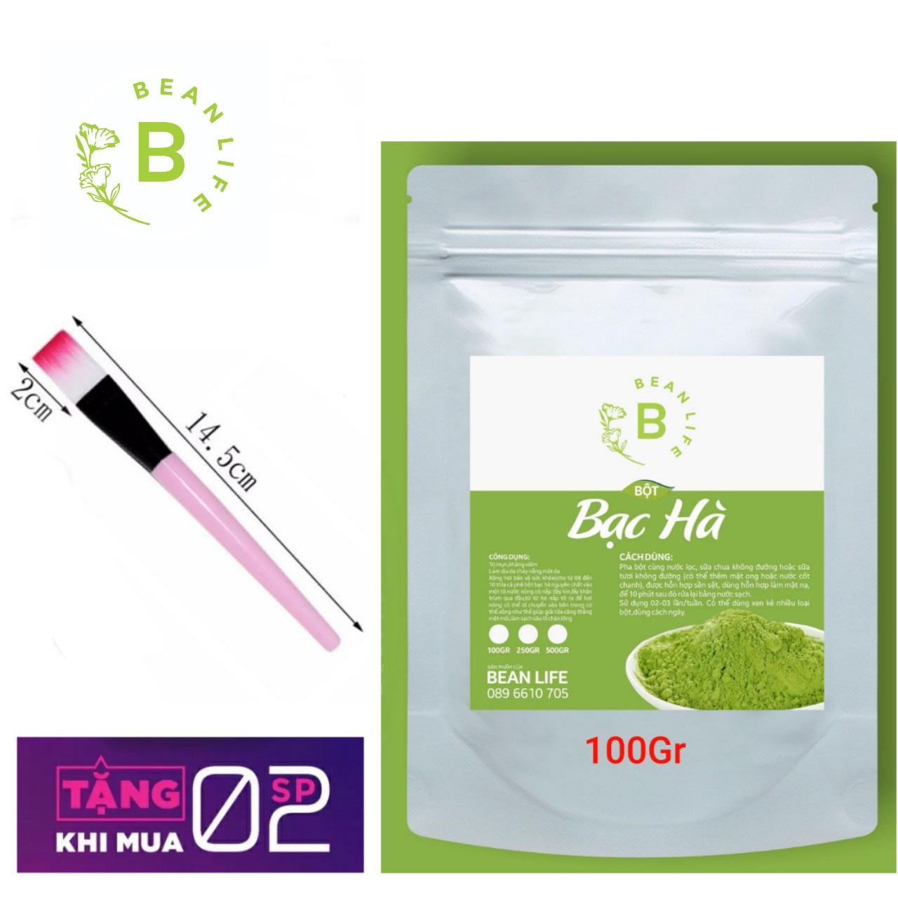 [HCM]bột bạc hà nguyên chất 100gram