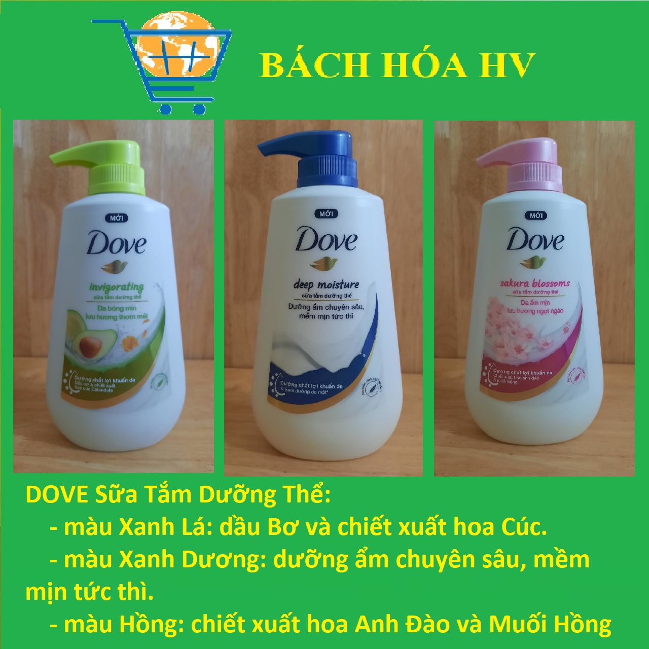 Sữa tắm dưỡng thể dove 500g - bach hoa hv
