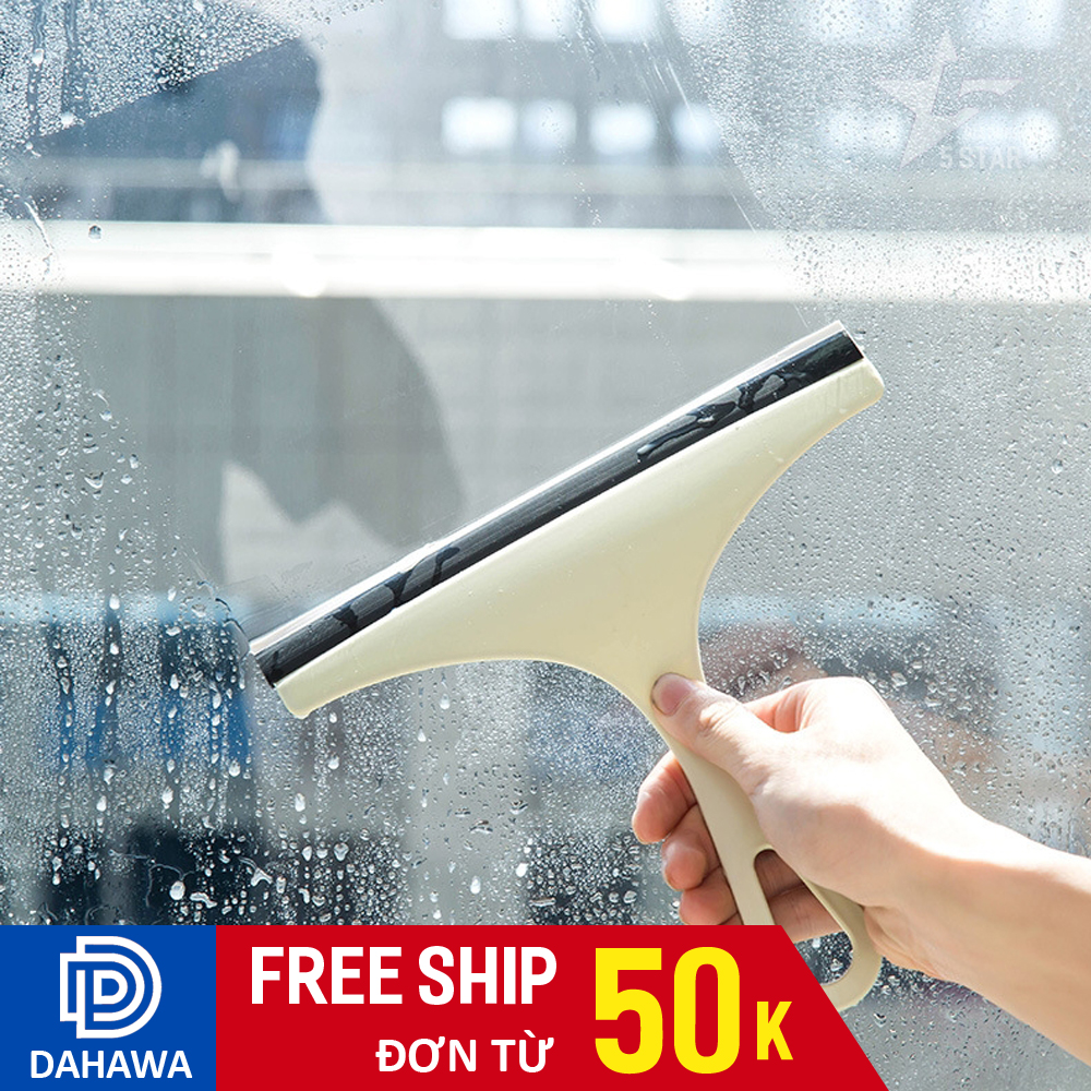 Cây lau kính, cây gạt nước đa năng siêu tiện lợi có tay cầm và quai móc đẩy sạch xà phòng