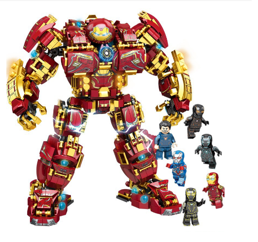 [Rẻ vô địch] [Ảnh thật] Lắp Ráp xếp hình Marvel Avengers Mô Hình HulkBuster Heroes Steel Mecha LY 76026 Với 1450pcs