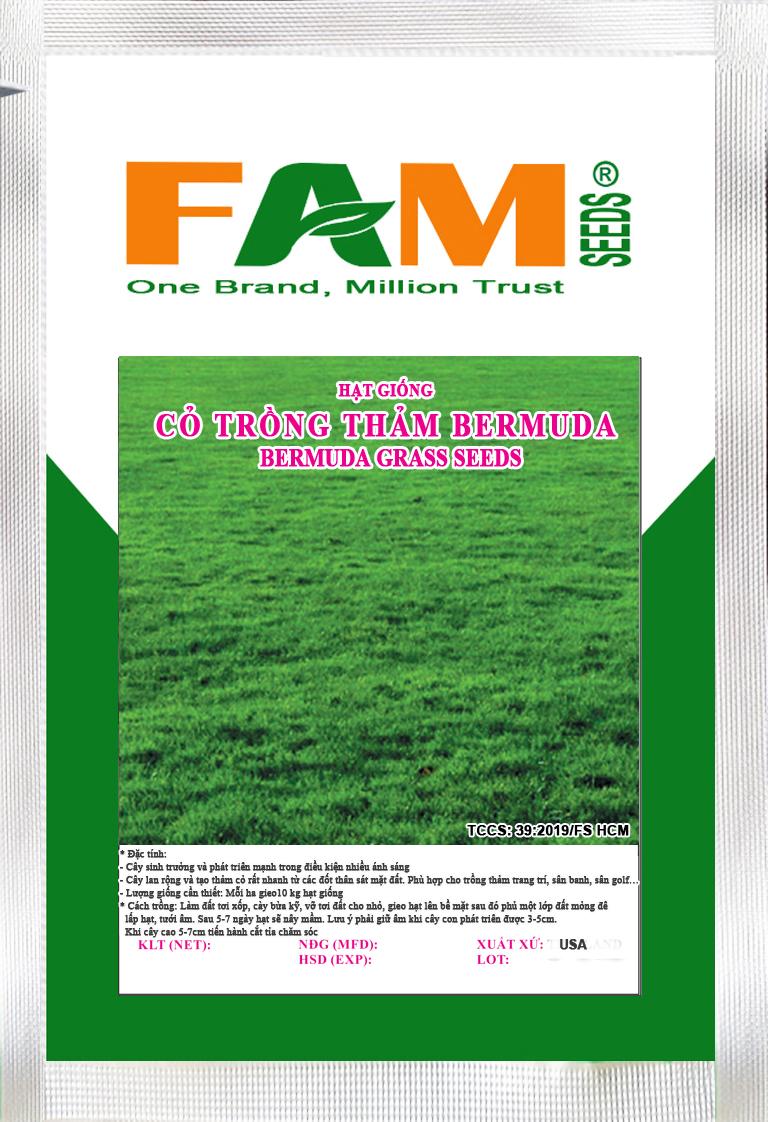 Hạt giống cỏ trồng thảm bermuda - gói 100gr