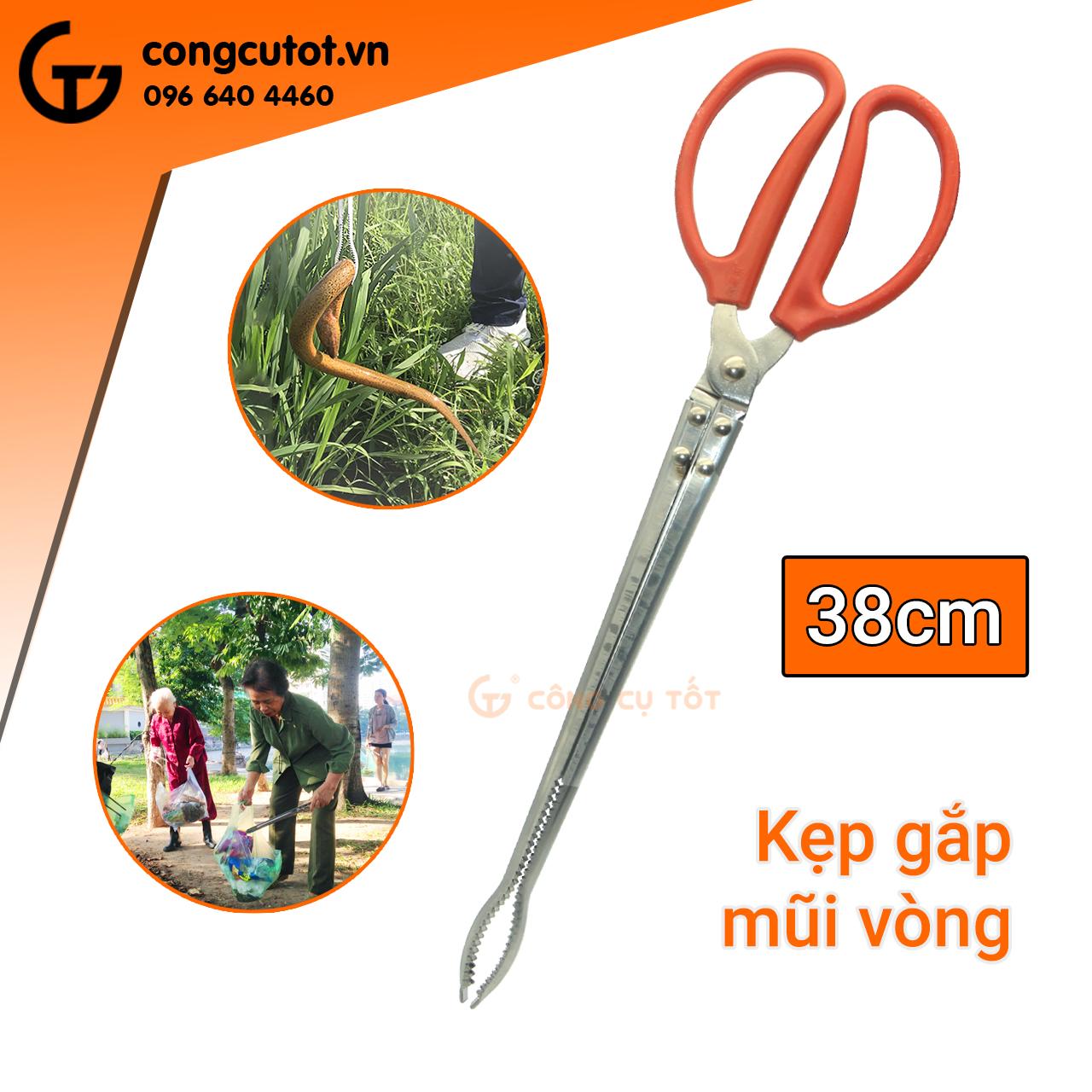 Kẹp gắp đồ vật hình kéo mũi vòng