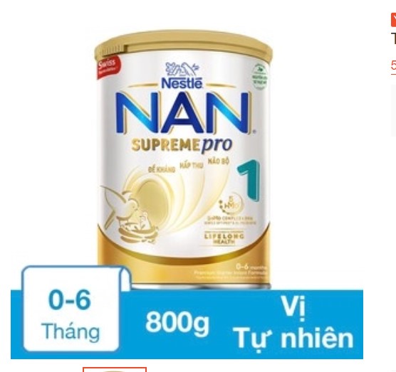 Sữa Bột NAN Supreme Pro Số 1 800g, sữa nan cho bé, sữa nan số 1