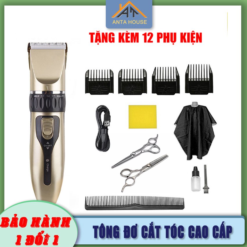 Bộ tông đơ cắt tóc chuyên nghiệp antahouse - tông đơ cắt tóc 12 món cao cấp
