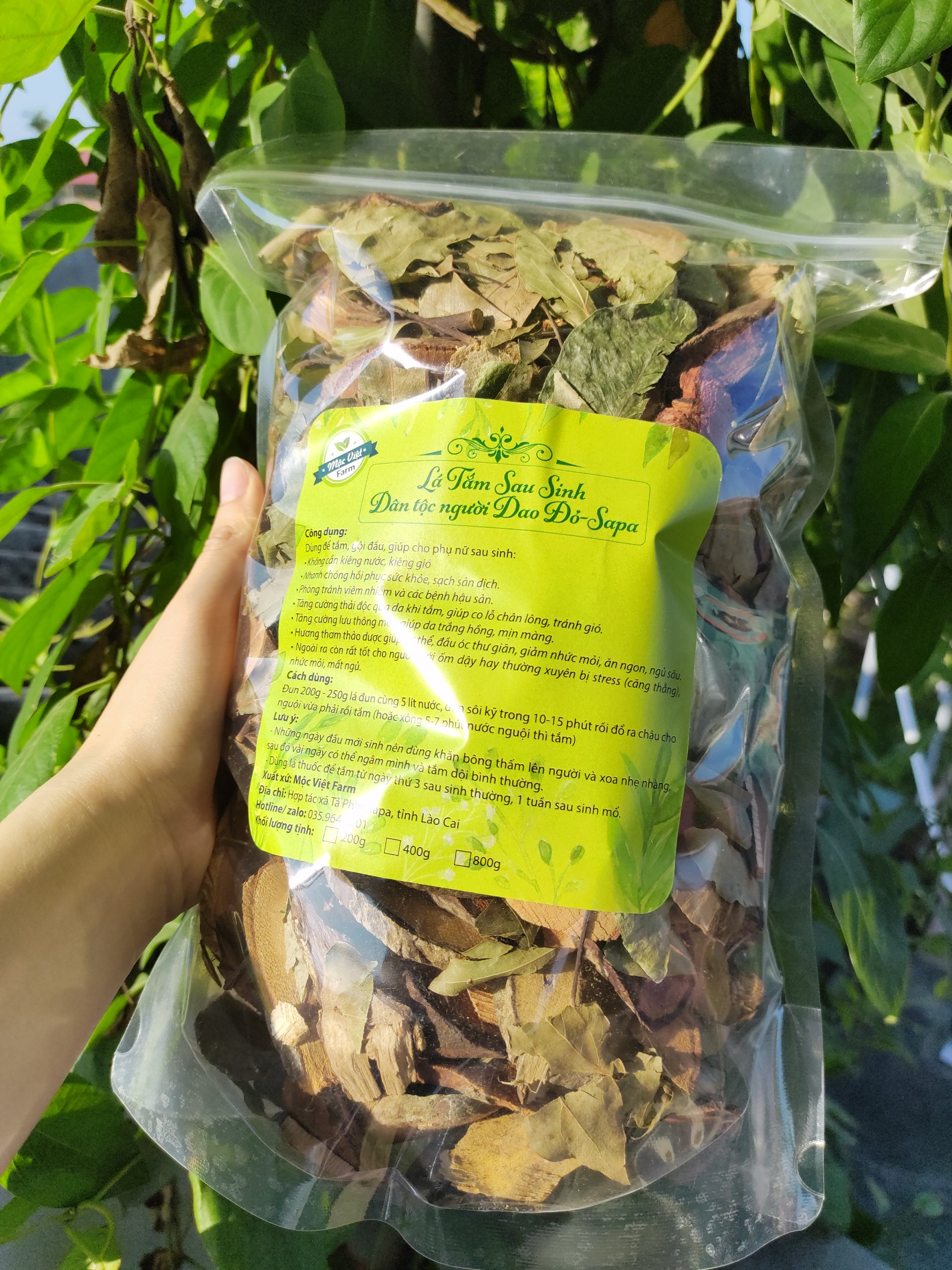 Lá tắm sau sinh dân tộc Dao đỏ Sapa 800g