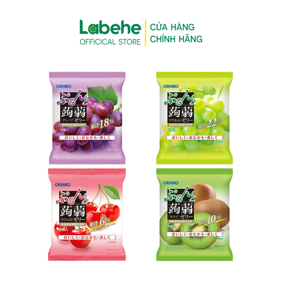 Thạch trái cây orihiro 6 gói/túi
