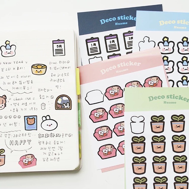 Set Hai Miếng Stickers Phong Cách Hàn