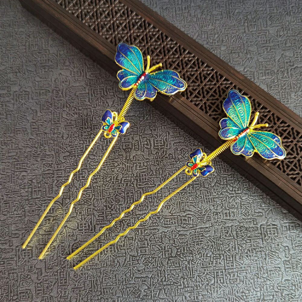 [HCM]Trâm cài tóc lò xo gắn bươm bướm