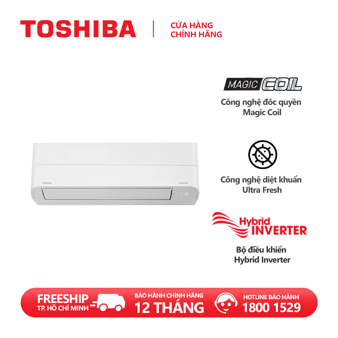 Máy lạnh Toshiba Inverter 1 HP RAS-H10Z2KCVG-V - Bảo hành toàn diện 3 năm