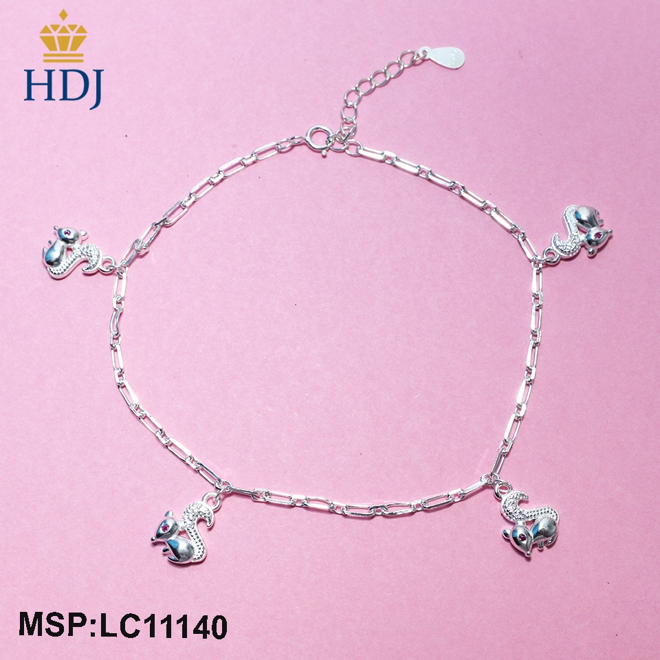 Lắc chân bạc 925 dành cho nữ hình Hồ Ly đính đá nhỏ xinh LCB11140 - Trang sức HDJ