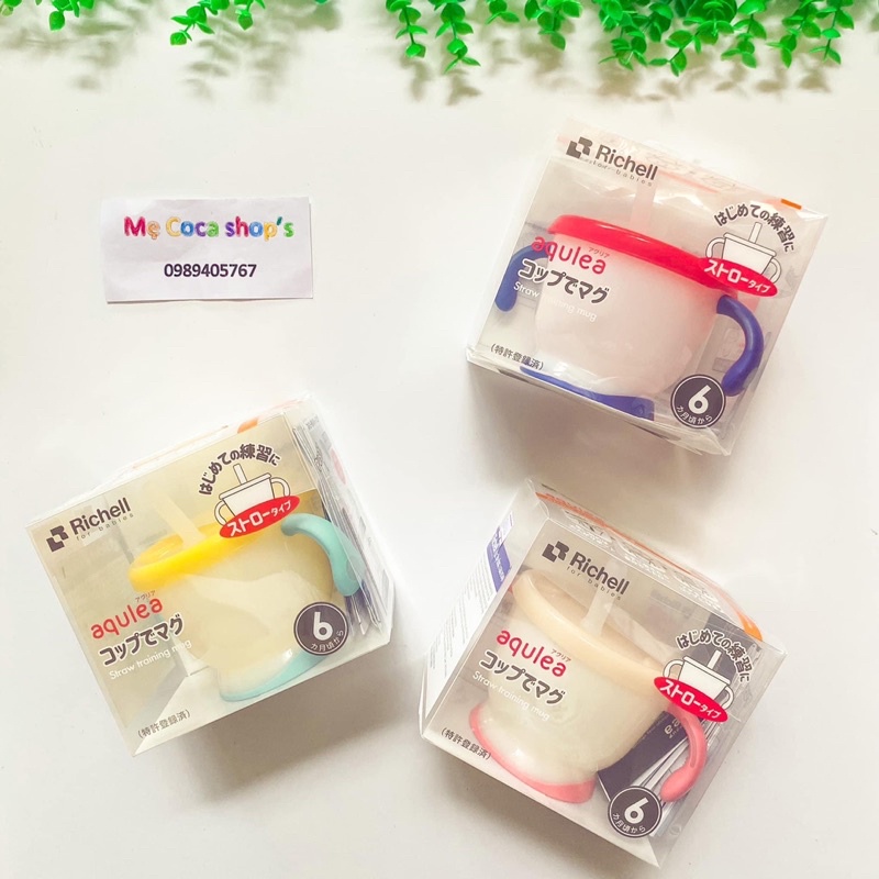 Cốc tập uống 3 giai đoạn Richell hàng chính hãng có tem phụ