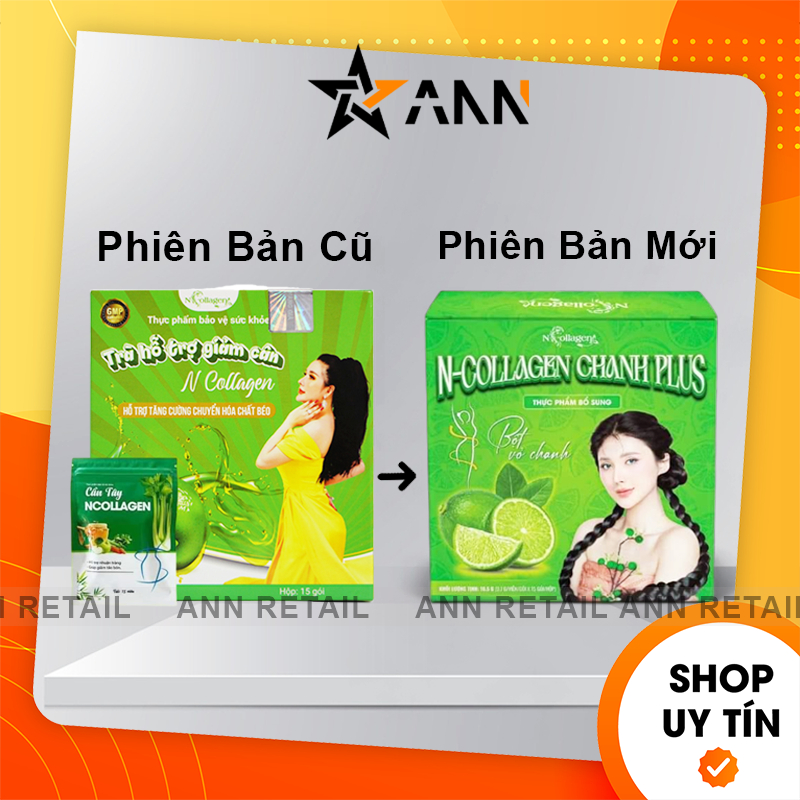 [Chính hãng] Trà Chanh Giảm Cân N Collagen - Detox Chanh N-Collagen - 8938526572805