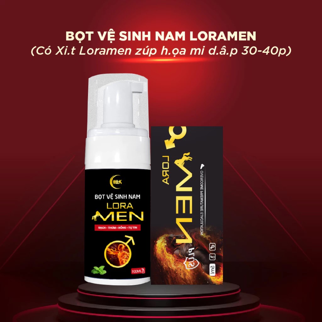 Bọt vệ sinh Loramen (Kèm x.ị.t Loramen) cho nam hương bạc hà, kéo dài 30-40p - Chai 5/100ml