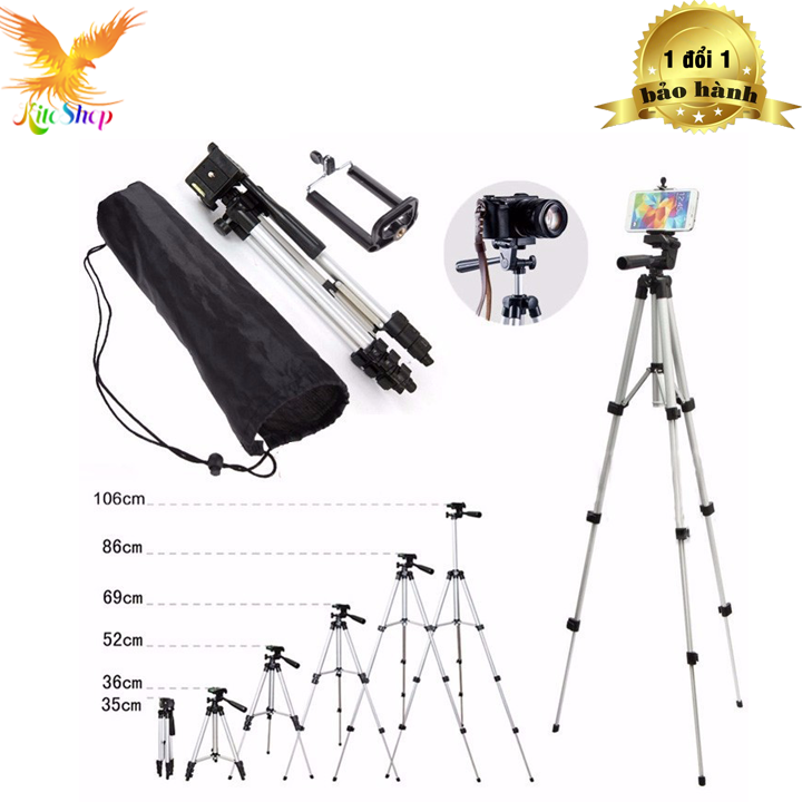 Chân Đỡ Điện Thoại Và Máy Ảnh Tripod 3110 cao 1.2 m