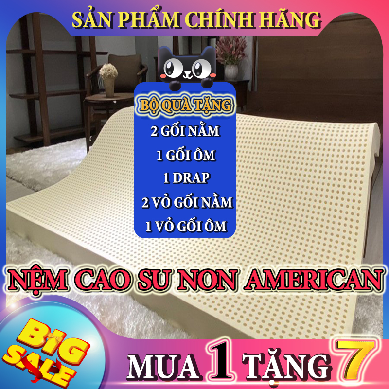 Nệm 2m2 x 2m x 10cm cao su non american - hàng xuất khẩu cao cấp