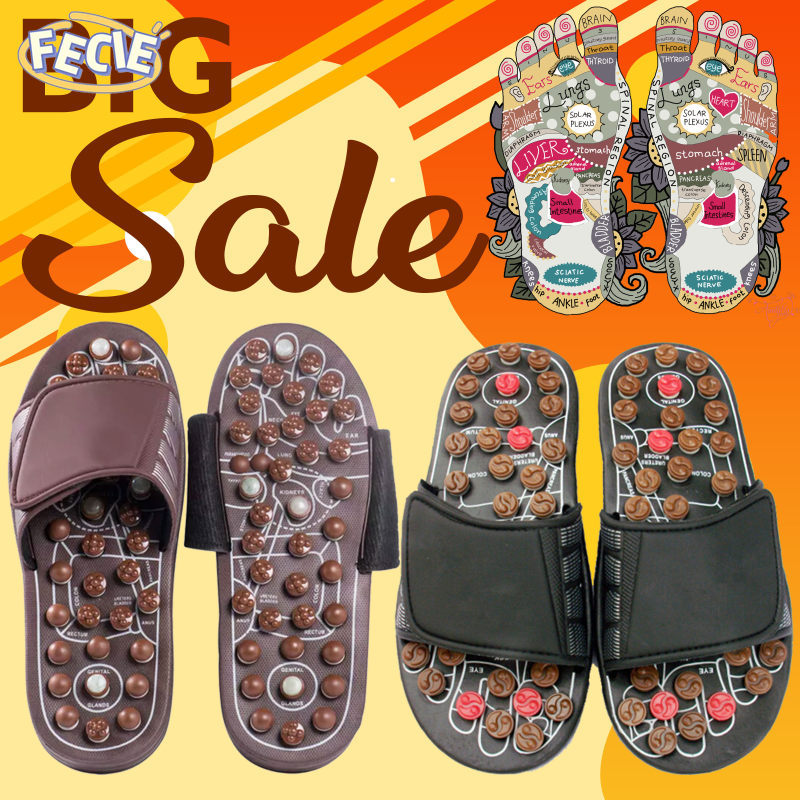 Dép massage thái cực huyệt từ tính trị liệu mùa xuân giày massage thể dục giày massage mùa xuân chân dép foot massage slipper