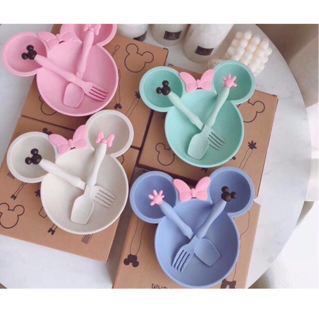Bộ bát lúa mạch tập ăn dặm cho bé